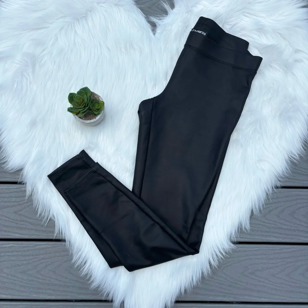 Express Faux Leather Leggings - Picture 2 of 4